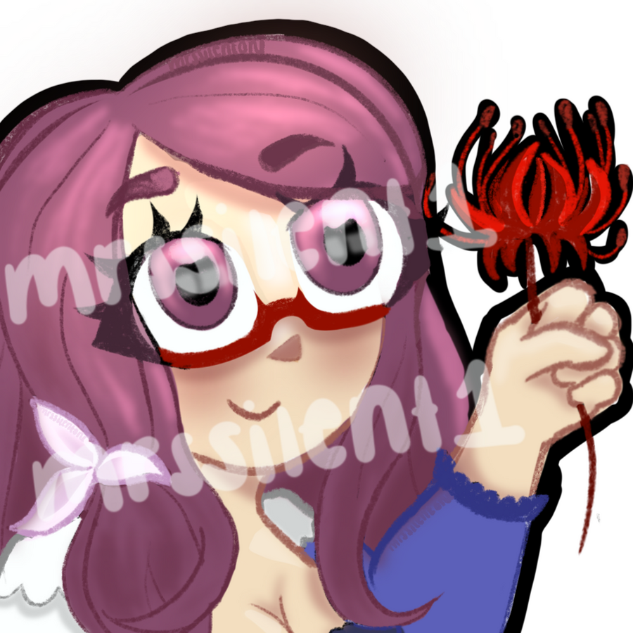 flower emote of [rize kamishiro] from the anime 'Tokyo Ghoul'